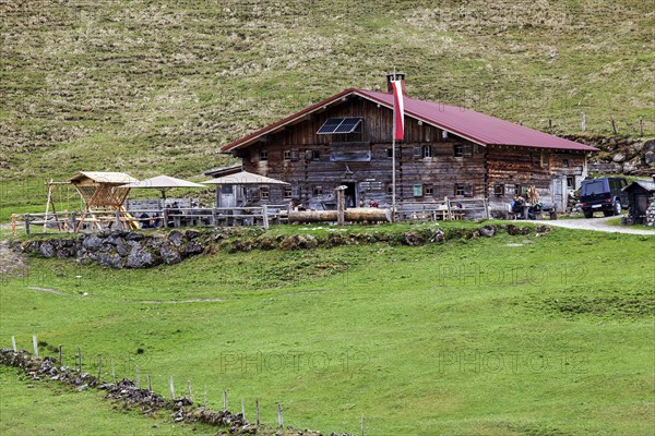 Naturalpe Gemstel-Schoenesboden-Alpe, Gemsteltal, Mittelberg, Kleinwalsertal, Vorarlberg, Allgaeu Alps, Austria, Europe