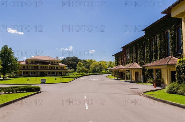 Bento Golcalves, Brasil, April 07, 2017: Luxury Winery, Vineyard of grapes in the Vale dos Vinhedos in Bento Goncalves, a gaucho wine