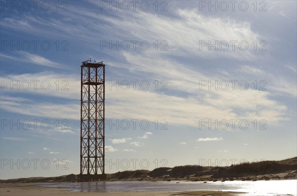 Lighthouse on the beach of Rio Grande do Sul