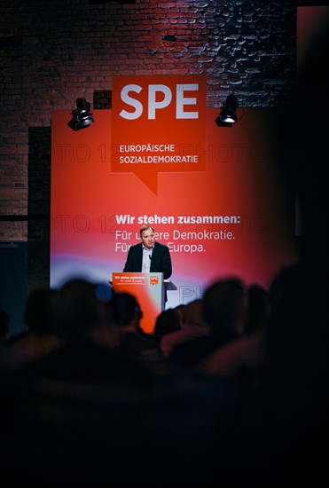 Stefan Loefven, President of the Party of European Socialists, recorded at the Social Democratic Congress of the SPD and PES with the motto 'We stand together for our Europe' in Berlin, 4 May 2024