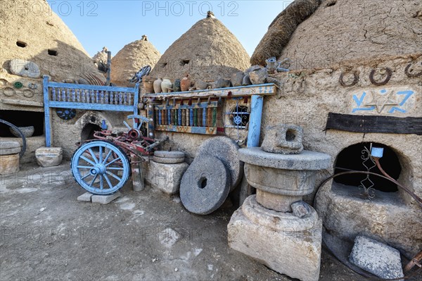 Traditional mud brick houses in the form of beehives, Harran, Turkey, Asia