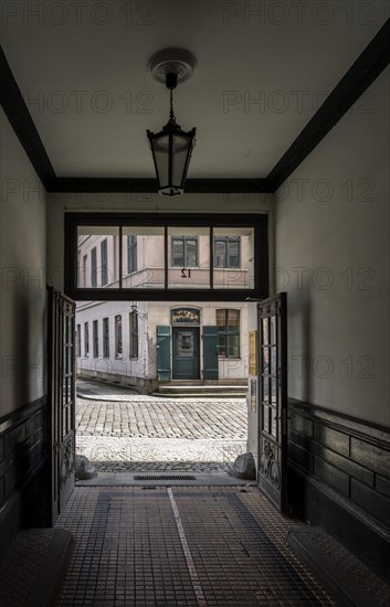 Old house entrance in the Nikolai neighbourhood, Berlin, Germany, Europe