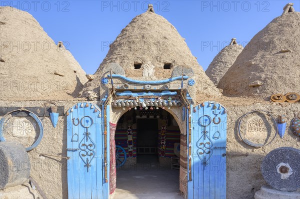 Traditional mud brick houses in the form of beehives, Harran, Turkey, Asia