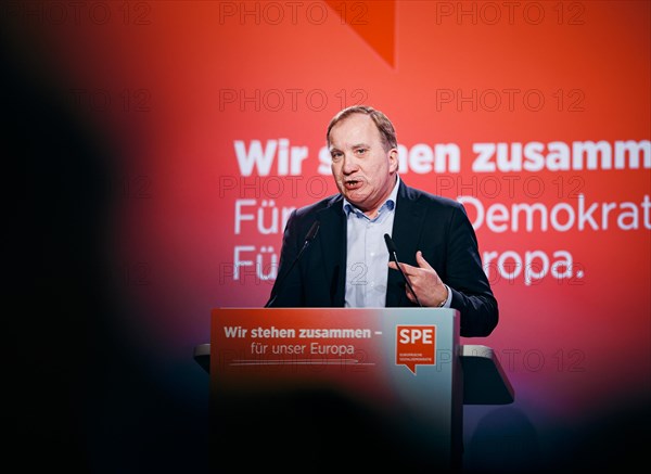 Stefan Loefven, President of the Party of European Socialists, recorded at the Social Democratic Congress of the SPD and PES with the motto 'We stand together for our Europe' in Berlin, 4 May 2024