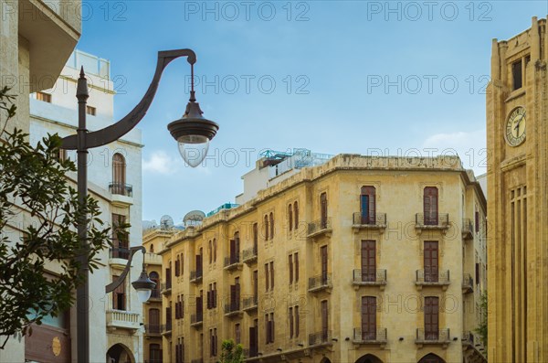 Beirut, Lebanon, April 03, 2017: Several doves in downtown Beirut Lebanon, urban pest, Asia