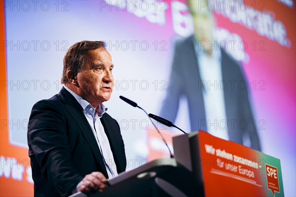 Stefan Loefven, President of the Party of European Socialists, recorded at the Social Democratic Congress of the SPD and PES with the motto 'We stand together for our Europe' in Berlin, 4 May 2024