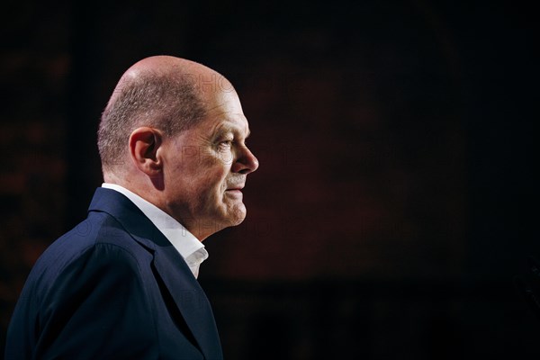 Federal Chancellor Olaf Scholz, recorded at the Social Democratic Congress of the SPD and PES with the motto 'We stand together for our Europe' in Berlin, 4 May 2024