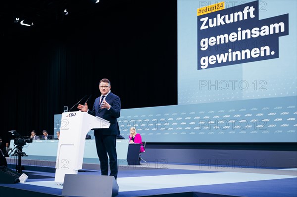 Boris Rhein, Minister-President of Hesse, photographed at the CDU Germany 2024 party conference in Berlin, 6 May 2024
