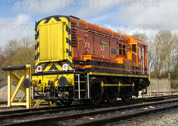 Freightliner Powerhaul Shunter diesel locomotive 08624 'Rambo', Port of Felixstowe, Suffolk, England, UK