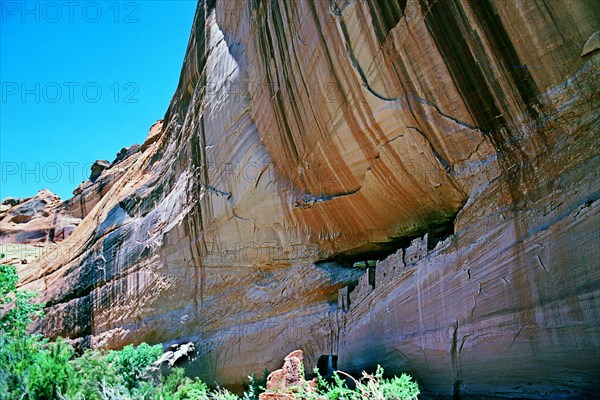 White House Ruin, settlement built 1000 years ago, early Pueblo culture, Canyon de Chelly National Monument, area of the Navajo Nation, north-east US state of Arizona. Nearest town Chinle. Colorado Plateau, Arizona, USA, North America