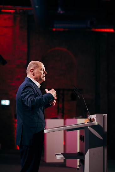 Federal Chancellor Olaf Scholz, recorded at the Social Democratic Congress of the SPD and PES with the motto 'We stand together for our Europe' in Berlin, 4 May 2024
