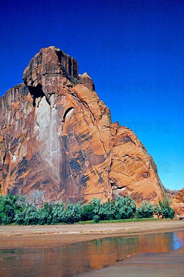 Canyon de Chelly National Monument, rock formation, area of the Navajo Nation in the north-east of the US state of Arizona. The nearest town is Chinle. Colorado Plateau, Arizona, USA, North America