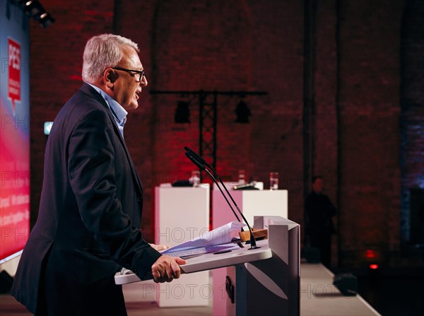 Nicolas Schmit, Luxembourg politician and lead candidate of the Party of European Socialists for the European elections, recorded at the Social Democratic Congress of the SPD and PES with the motto 'We stand together for our Europe' in Berlin, 4 May 2024