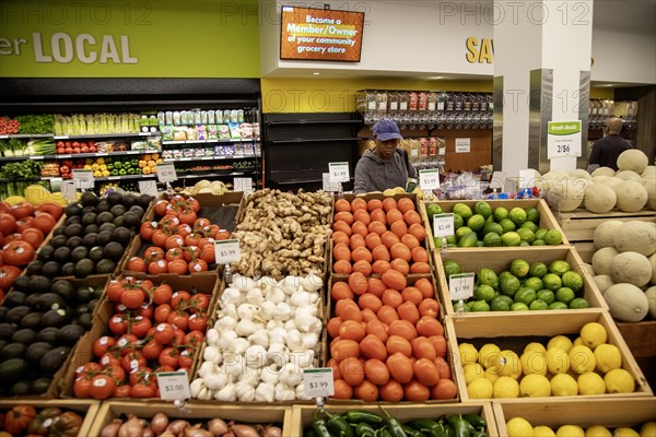 Detroit, Michigan USA, 1 May 2024, Grocery shoppers packed the Detroit People's food Co-Op on its opening day. The store is Black-led and community-owned. Its purpose is to increase the availability of healthy food for Detroit residents