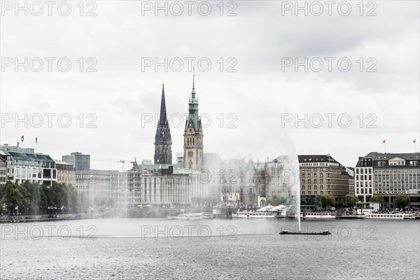 Inner Alster Lake, Hamburg, Germany, Europe