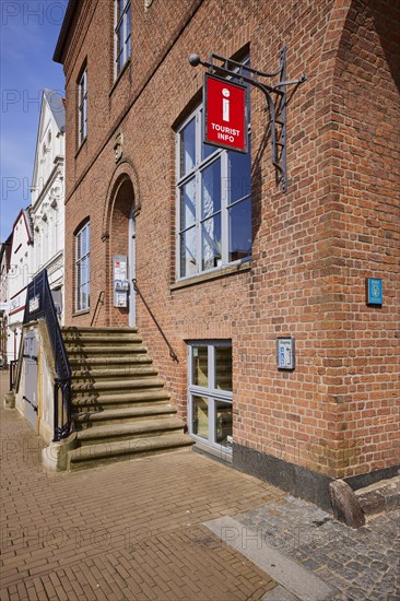 Tourist information office in the old town hall in the centre of Husum, North Friesland district, Schleswig-Holstein, Germany, Europe