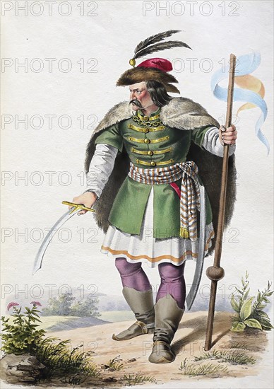 Zolta, Zoltan, Solt (born around 896, died around 949) was the youngest son of Arpad and Grand Prince of the Magyars, Historical, digitally restored reproduction from a 19th century original, Record date not stated