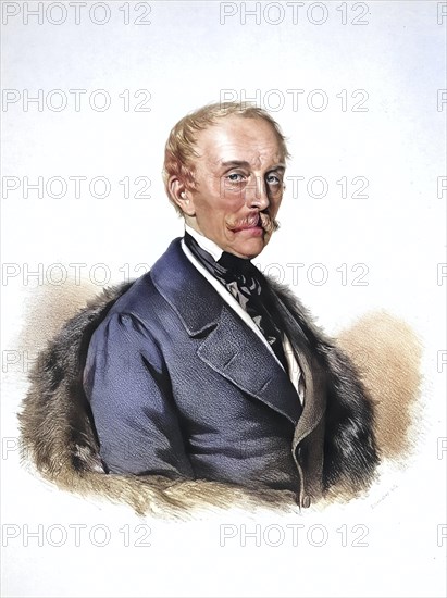 Philipp Jacob Mannagetta, lived in the 18th century, is a son of the court and conference councillor Johann Georg, Historical, digitally restored reproduction from a 19th century original, Record date not stated