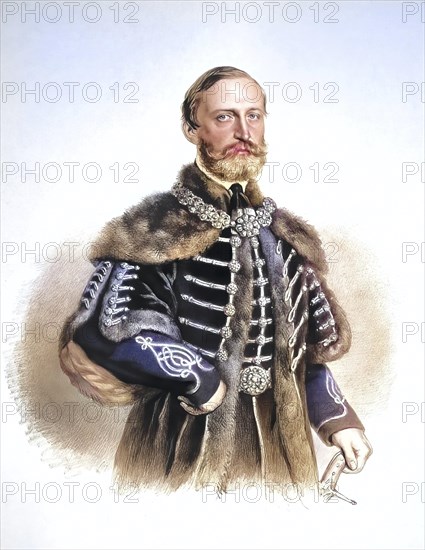 Bela Adalbert Frimont Count of Palota, Prince of Androcco (1817-1860), Historical, digitally restored reproduction from a 19th century original, Record date not stated