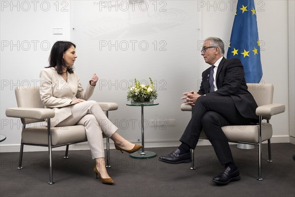 Annalena Baerbock (Alliance 90/The Greens), Federal Foreign Minister, photographed during a meeting with Theodorus Rousopoulos, President of the Parliamentary Assembly of the Council of Europe, at the Council of Europe in Strasbourg, 16 May 2024. Photographed on behalf of the Federal Foreign Office