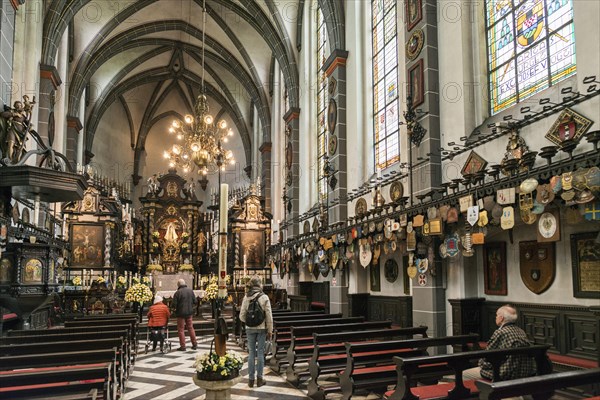 Interior view, candle chapel, place of pilgrimage, Kevelaer, Lower Rhine, North Rhine-Westphalia, Germany, Europe