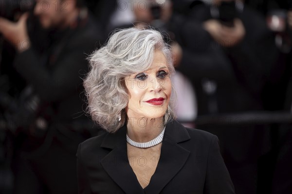 Cannes, France, 14 May 2024: Jane Fonda during the opening of the 77th Cannes International Film Festival on the red carpet of the Palais des Festivals with the opening film Le Deuxieme Acte (The Second Act) . The 77th Cannes International Film Festival will take place from 14 to 25 May 2024, Europe
