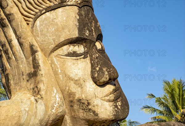 Reclining Buddha statue at Xieng Khuan Buddha Park, Vientiane, Laos, Asia