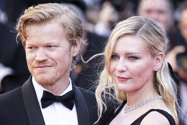 Cannes, France, 17.5.2024: Jesse Plemons and Kirsten Dunst at the premiere of Kinds of Kindness on the red carpet of the Palais des Festivals during the 77th Cannes International Film Festival. The 77th Cannes International Film Festival will take place from 14 to 25 May 2024, Europe