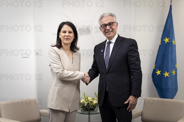 Annalena Baerbock (Alliance 90/The Greens), Federal Foreign Minister, photographed during a meeting with Theodorus Rousopoulos, President of the Parliamentary Assembly of the Council of Europe, at the Council of Europe in Strasbourg, 16 May 2024. Photographed on behalf of the Federal Foreign Office