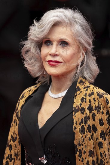 Cannes, France, 14 May 2024: Jane Fonda during the opening of the 77th Cannes International Film Festival on the red carpet of the Palais des Festivals with the opening film Le Deuxieme Acte (The Second Act) . The 77th Cannes International Film Festival will take place from 14 to 25 May 2024, Europe