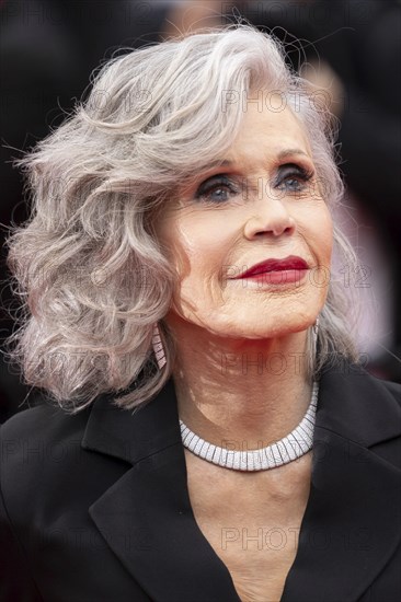 Cannes, France, 14 May 2024: Jane Fonda during the opening of the 77th Cannes International Film Festival on the red carpet of the Palais des Festivals with the opening film Le Deuxieme Acte (The Second Act) . The 77th Cannes International Film Festival will take place from 14 to 25 May 2024, Europe