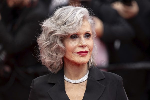 Cannes, France, 14 May 2024: Jane Fonda during the opening of the 77th Cannes International Film Festival on the red carpet of the Palais des Festivals with the opening film Le Deuxieme Acte (The Second Act) . The 77th Cannes International Film Festival will take place from 14 to 25 May 2024, Europe