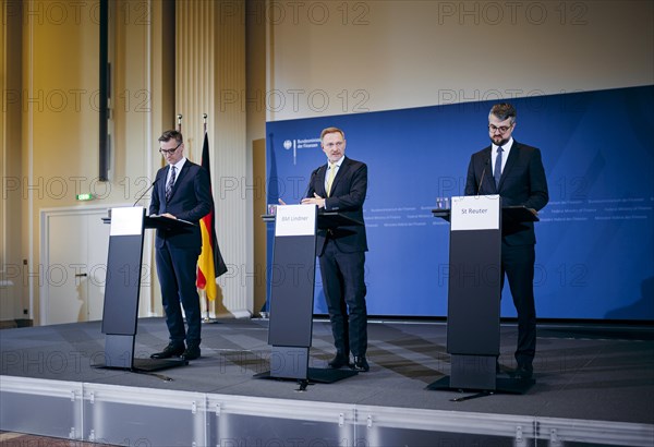 Christian Lindner (FDP), Federal Minister of Finance, photographed during a press conference on tax estimation in Berlin, 16.05.2024. Photographed on behalf of the Federal Ministry of Finance (BMF)