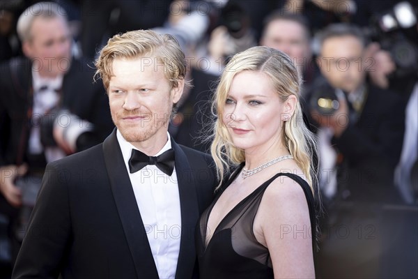 Cannes, France, 17.5.2024: Jesse Plemons and Kirsten Dunst at the premiere of Kinds of Kindness on the red carpet of the Palais des Festivals during the 77th Cannes International Film Festival. The 77th Cannes International Film Festival will take place from 14 to 25 May 2024, Europe