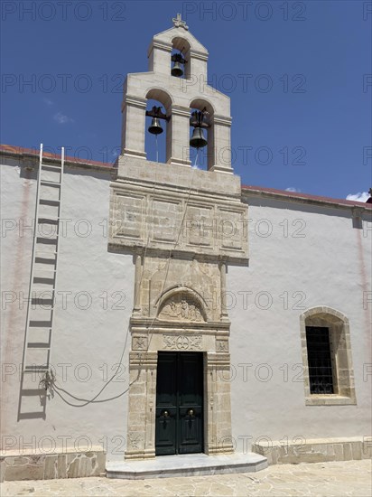 Christian Greek Orthodox Church Isodia tis Theotokou in Vori Village church with double apse, Vori, Crete, Greece, Europe