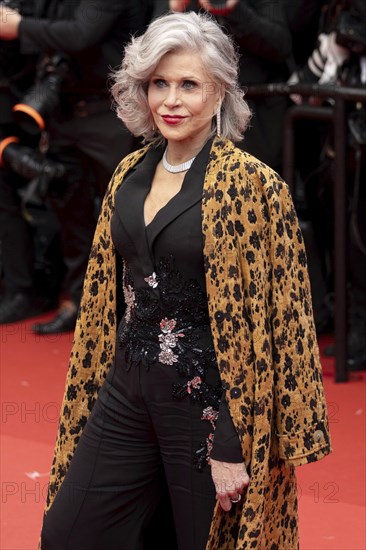 Cannes, France, 14 May 2024: Jane Fonda during the opening of the 77th Cannes International Film Festival on the red carpet of the Palais des Festivals with the opening film Le Deuxieme Acte (The Second Act) . The 77th Cannes International Film Festival will take place from 14 to 25 May 2024, Europe