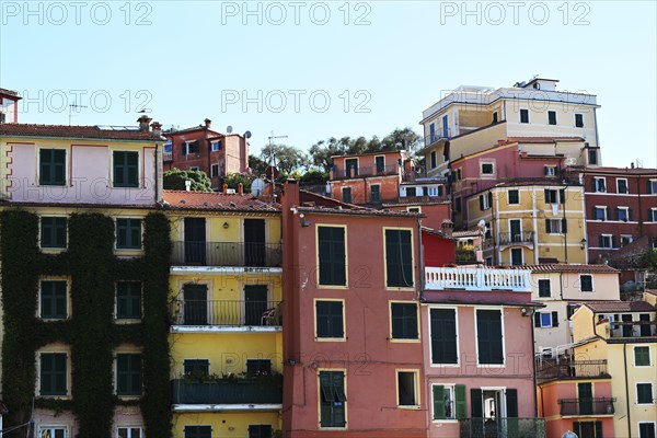Colorful facades of Lerici, Liguria, Italy, Europe