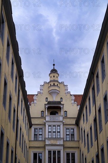 Historic building complex Hotel Barthels Hof, shopping arcade, shopping mall, shopping centre, shopping arcade, Leipzig, Saxony, Germany, Europe
