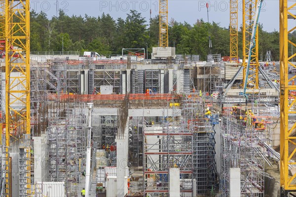 Infineon extension construction site in Dresden, Dresden, Saxony, Germany, Europe