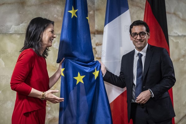 Berlin, 28 May 2024: Federal Foreign Minister Annalena Baerbock meets French Foreign Minister Stephane Sejourne at the Federal Foreign Office in Berlin