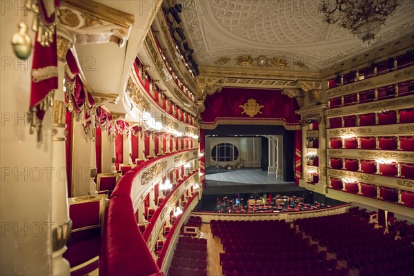 Beautiful Scala Theater in Milan, Lombardy, Italy, Europe