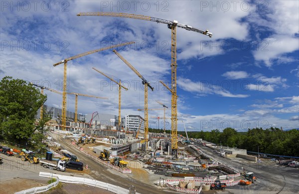 Infineon extension construction site in Dresden, Dresden, Saxony, Germany, Europe
