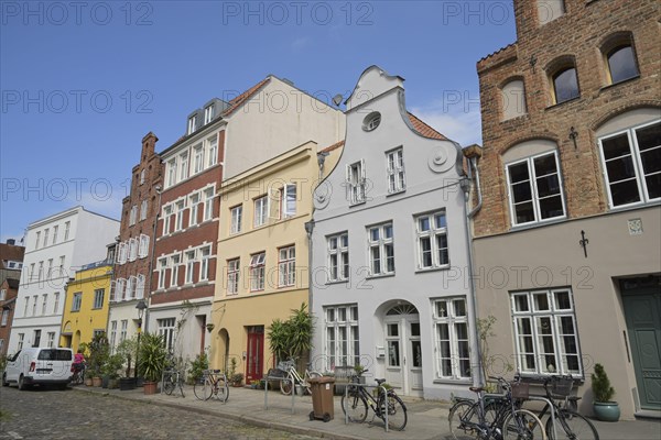 Old town houses, Hartengrube, Luebeck, Schleswig-Holstein, Germany, Europe