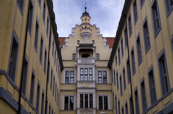 Historic building complex Hotel Barthels Hof, shopping arcade, shopping mall, shopping centre, shopping arcade, Leipzig, Saxony, Germany, Europe