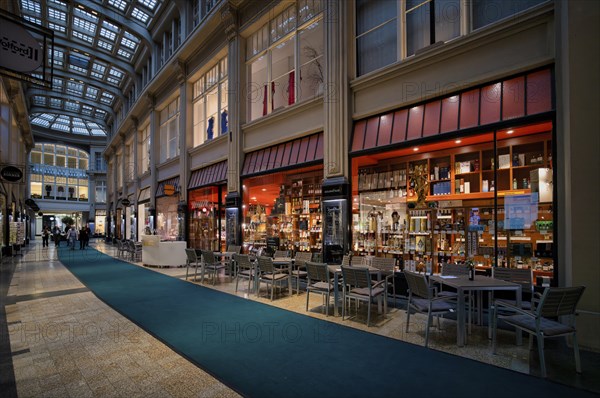 Maedlerpassage, shopping arcade, shopping mall, shopping centre, shopping arcade, Leipzig, Saxony, Germany, Europe