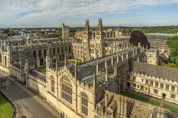 Aerial view of the All Souls College of Oxford University