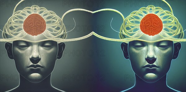 Illustration of people exchanging their thoughts and ideas, brainstorming for new concepts, inspiring each other, finding solutions, being creative