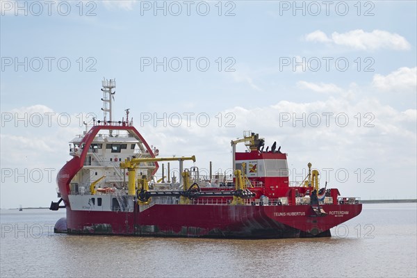 Dredger TEUNIS HUIBERTUS, at the seaport, Delfzijl, Netherlands