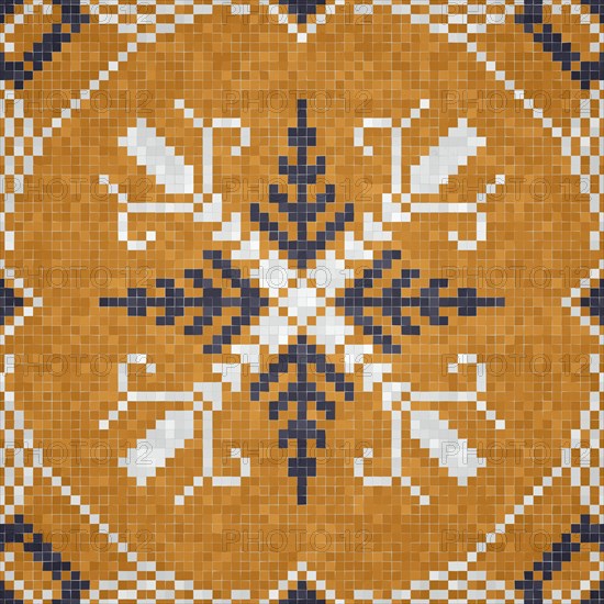 Mosaic tiles background, seamless vector pattern