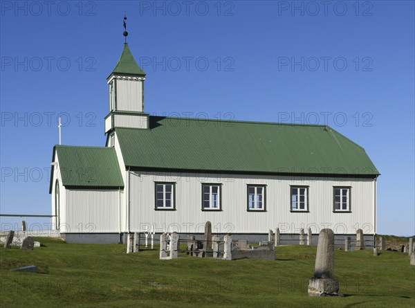 Church in Gardur on the Reykjanes Peninsula in Iceland